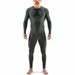 Skins Series-5 LS Top Men grey/blue -Training Shirts Shop skins series 5 ls top men grey blue 3