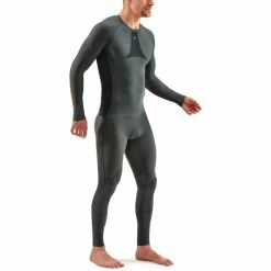 Skins Series-5 LS Top Men grey/blue -Training Shirts Shop skins series 5 ls top men grey blue 4