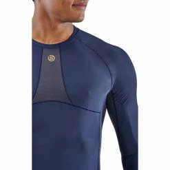 Skins Series-5 LS Top Men navy blue 13 Skins Series-5 LS Top Men navy blue -Training Shirts Shop skins series 5 ls top men navy blue 6