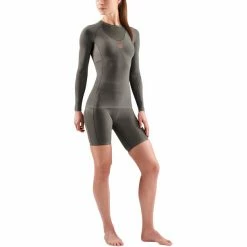 Skins Series-5 LS Top Women charcoal -Training Shirts Shop skins series 5 ls top women charcoal 5