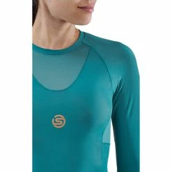 Skins Series-5 LS Top Women teal 13 Skins Series-5 LS Top Women teal -Training Shirts Shop skins series 5 ls top women teal 6
