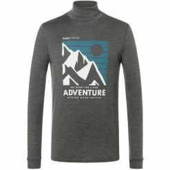 Super.natural Adventure Turtle Neck Men pirate grey melange/feather grey/hydro