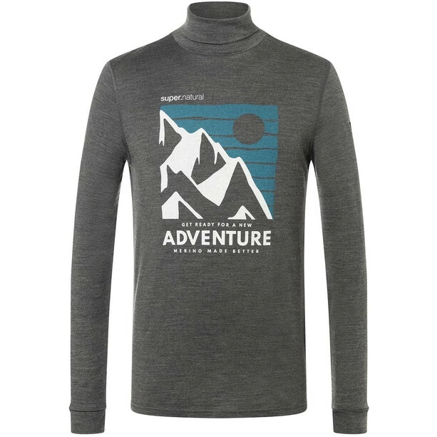 Super.natural Adventure Turtle Neck Men pirate grey melange/feather grey/hydro 3 Super.natural Adventure Turtle Neck Men pirate grey melange/feather grey/hydro