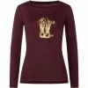 Super.natural Blossom Boots LS Shirt Women wine tasting/gold -Training Shirts Shop supernatural blossom boots ls shirt women wine tasting gold 1