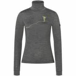 Super.natural Gipfelglück Turtle Neck Women pirate grey melange/gold