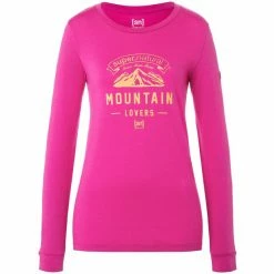 Super.natural Mountain Love LS Shirt Women fuchsia red/illuminating