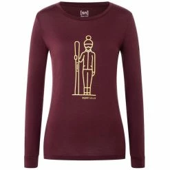 Super.natural Skianto LS Shirt Women wine tasting/gold