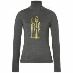 Super.natural Skieuese Turtle Neck Women pirate grey melange/gold