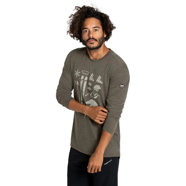 Super.natural Skiing Bear LS Shirt Men wren melange/seneca/lemon 5 Super.natural Skiing Bear LS Shirt Men wren melange/seneca/lemon - Image 3