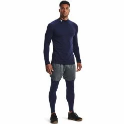 Under Armour CG Armour Fitted Mock Long Sleeve Shirt Men midnight navy -Training Shirts Shop under armour cg armour fitted mock long sleeve shirt men midnight navy 4