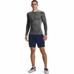 Under Armour HealGear Armour Comp Long Sleeve Shirt Men carbon heather -Training Shirts Shop under armour healgear armour comp long sleeve shirt men carbon heather 4