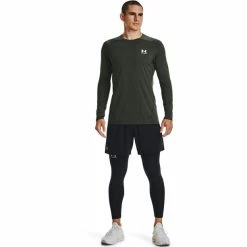 Under Armour HealGear Armour Fitted Long Sleeve Shirt Men baroque green/white -Training Shirts Shop under armour healgear armour fitted long sleeve shirt men baroque green white 4