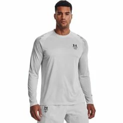 Under Armour Print Long Sleeve Shirt Men halo gray/black