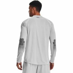 Under Armour Print Long Sleeve Shirt Men halo gray/black -Training Shirts Shop under armour print long sleeve shirt men halo gray black 3