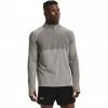 Under Armour Qualifier Run 2.0 1/2 Zip Long Sleeve Shirt Men concrete full heather/omega orange -Training Shirts Shop under armour qualifier run 20 1 2 zip long sleeve shirt men concrete full heather omega orange 1