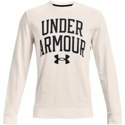 Under Armour Rival Terry Crew Long Sleeve Shirt Men onyx white