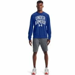 Under Armour Rival Terry Crew Long Sleeve Shirt Men tech blue -Training Shirts Shop under armour rival terry crew long sleeve shirt men tech blue 4