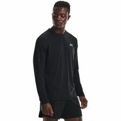 Under Armour Streaker Long Sleeve Shirt Men black/black -Training Shirts Shop under armour streaker long sleeve shirt men black black 3