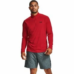 Under Armour Tech 2.0 1/2 Zip Long Sleeve Shirt Men red/black 10 Under Armour Tech 2.0 1/2 Zip Long Sleeve Shirt Men red/black -Training Shirts Shop under armour tech 20 1 2 zip long sleeve shirt men red black 3