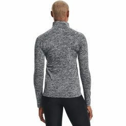 Under Armour Tech Twist 1/2 Zip Long Sleeve Shirt Women black/metallic silver -Training Shirts Shop under armour tech twist 1 2 zip long sleeve shirt women black metallic silver 4