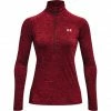 Under Armour Tech Twist 1/2 Zip Long Sleeve Shirt Women chestnut red/radio red/metallic silver -Training Shirts Shop under armour tech twist 1 2 zip long sleeve shirt women chestnut red radio red metallic silver 1