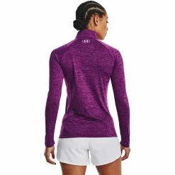 Under Armour Tech Twist 1/2 Zip Long Sleeve Shirt Women rivalry/strobe/metallic silver -Training Shirts Shop under armour tech twist 1 2 zip long sleeve shirt women rivalry strobe metallic silver 5