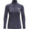 Under Armour Tech Twist 1/2 Zip Long Sleeve Shirt Women tempered steel/aurora purple -Training Shirts Shop under armour tech twist 1 2 zip long sleeve shirt women tempered steel aurora purple 1