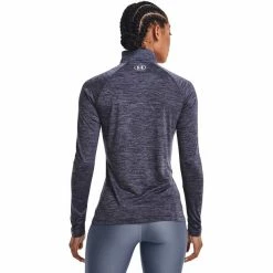 Under Armour Tech Twist 1/2 Zip Long Sleeve Shirt Women tempered steel/aurora purple -Training Shirts Shop under armour tech twist 1 2 zip long sleeve shirt women tempered steel aurora purple 5