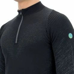 UYN Exceleration LS Zip Up Shirt Men black/cloud -Training Shirts Shop uyn exceleration ls zip up shirt men black cloud 3