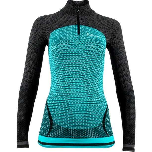 UYN Running Alpha OW LS Zip Up Shirt Women green jewel/charcoal 3 UYN Running Alpha OW LS Zip Up Shirt Women green jewel/charcoal