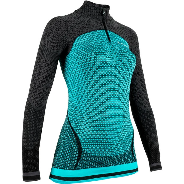 UYN Running Alpha OW LS Zip Up Shirt Women green jewel/charcoal 4 UYN Running Alpha OW LS Zip Up Shirt Women green jewel/charcoal - Image 2