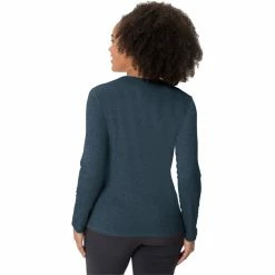 VAUDE Essential LS T-Shirt Women dark sea -Training Shirts Shop vaude essential ls t shirt women dark sea 4